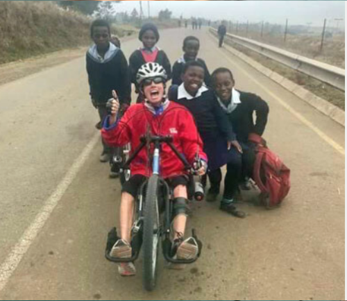 First Handcycle Marathon in Seven South African Countries in 8 days (female). Elizabeth Sanden