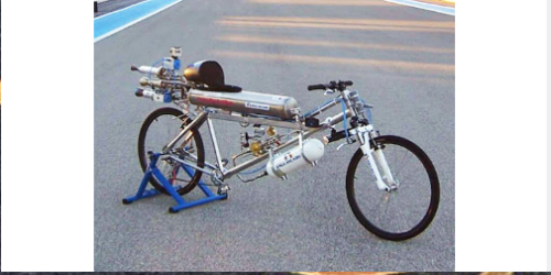 Fastest rocket powered bike in the world.