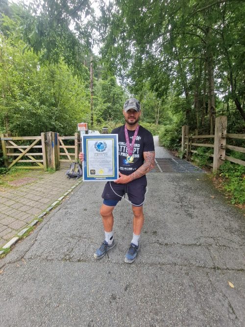 The greatest number of consecutive summits of the 3 national peak of the United Kingdom in 7 days and the fastest time to complete the 3 national peaks of the United Kingdom