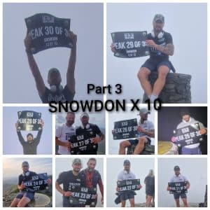 The greatest number of consecutive summits of the 3 national peak of the United Kingdom in 7 days and the fastest time to complete the 3 national peaks of the United Kingdom