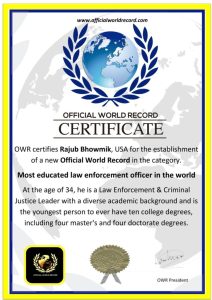 Most educated law enforcement officer in the world 4 Most educated law enforcement officer in the world 1 - Most educated law enforcement officer in the world